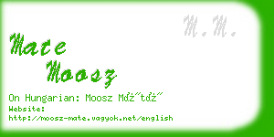 mate moosz business card